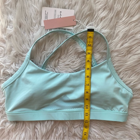 Tier Active Lush Sports Bra Medium Support Open Back Women’s Size XXL Glacier - Picture 5 of 11